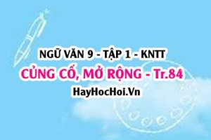 Soạn bài Củng cố, Mở rộng trang 84 Ngữ văn lớp 9 tập 1 Kết nối tri thức